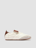 STRIKER 001 - Low-Top-Sneaker aus weißem Leder und Wildleder - thumb image 1,side view
