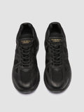 SUPURBIA 001 - Black Leather and Suede Low Top Sneakers - thumb image 2,side view