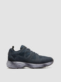 SUPURBIA 001 - Blue Leather Low Top Sneakers - thumb image 1,side view