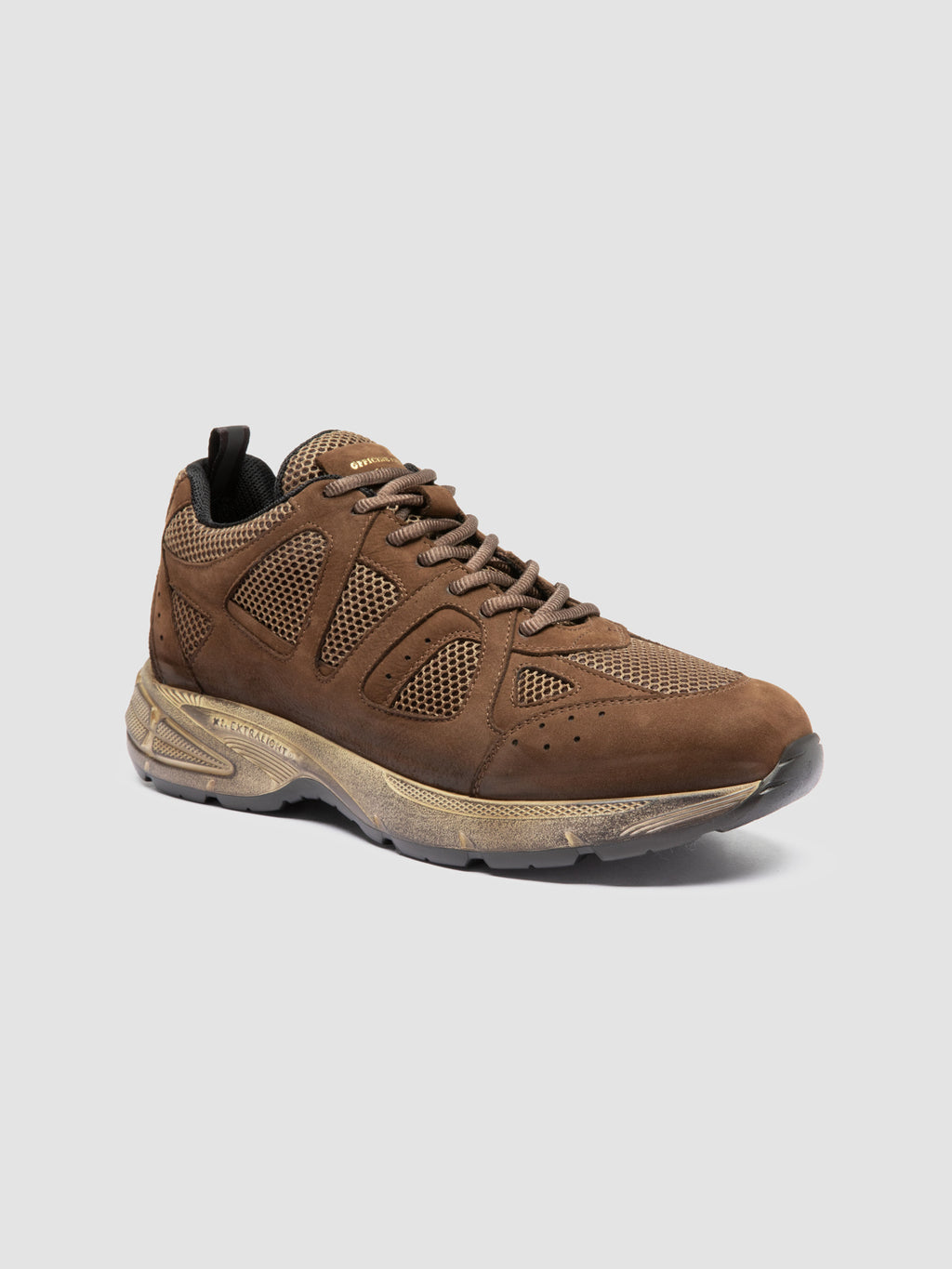 SUPURBIA 001 - Brown Leather Low Top Sneakers - image 3,side view