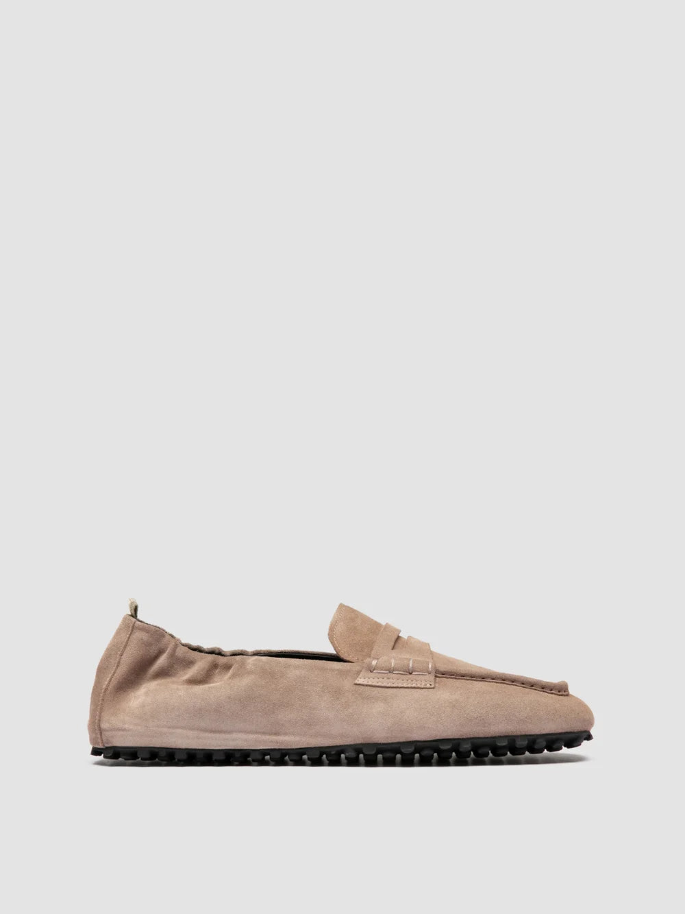 TRAVIS 001 - Penny-Loafer aus graubraunem Wildleder - image 1,side view