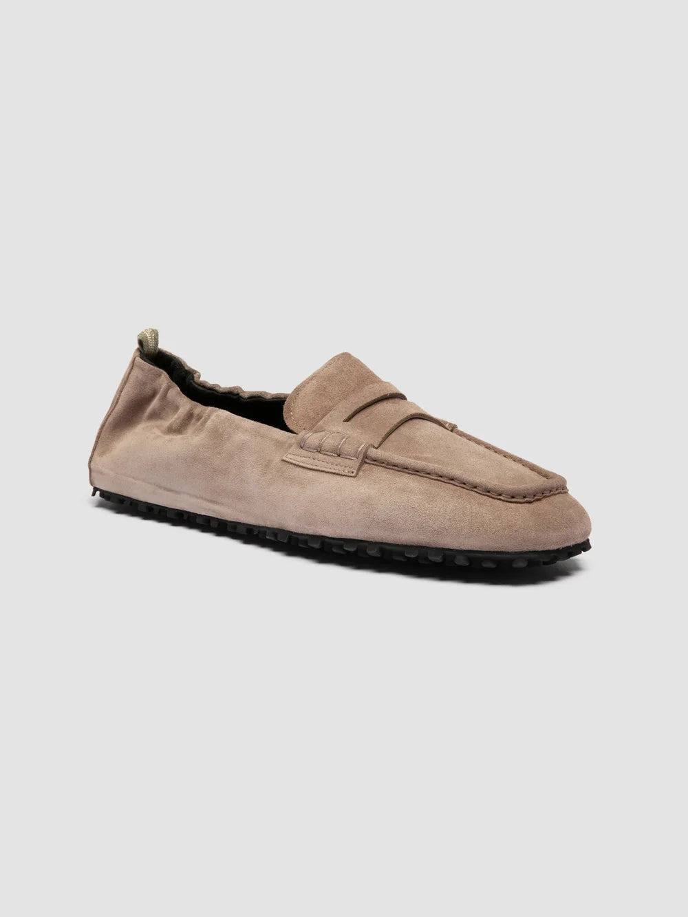 TRAVIS 001 - Penny-Loafer aus graubraunem Wildleder - image 3,side view