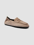 TRAVIS 001 - Penny-Loafer aus graubraunem Wildleder - thumb image 3,side view