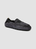 TRAVIS 001 -  Blue Suede Penny Loafers - thumb image 3,side view