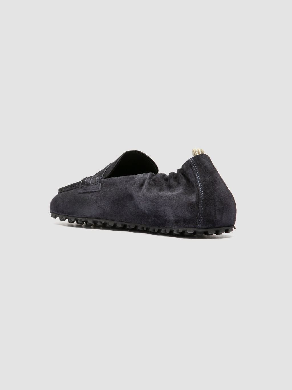 TRAVIS 001 -  Blue Suede Penny Loafers - image 4,side view