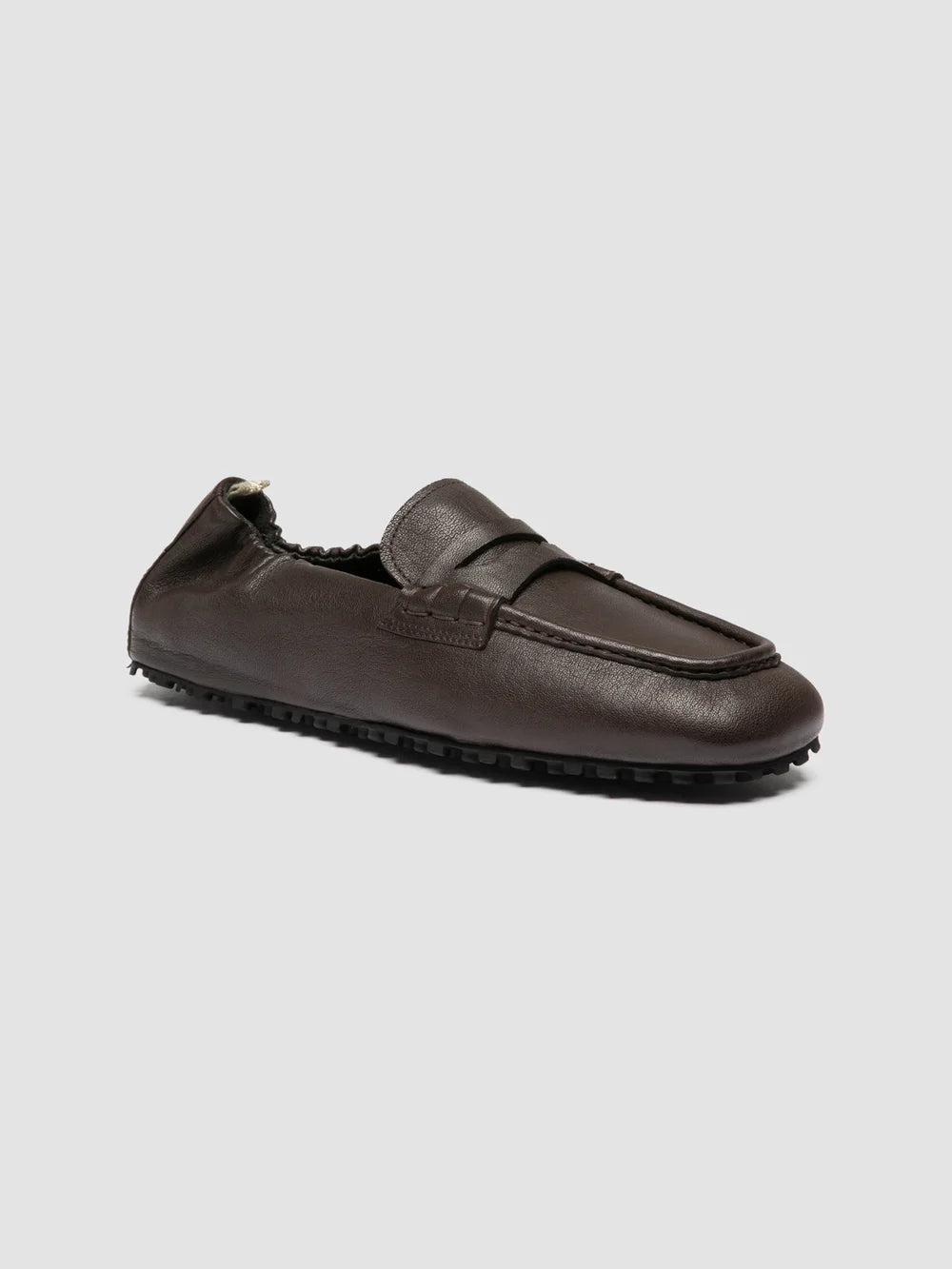 TRAVIS 001 -  Brown Leather Penny Loafers - image 3,side view