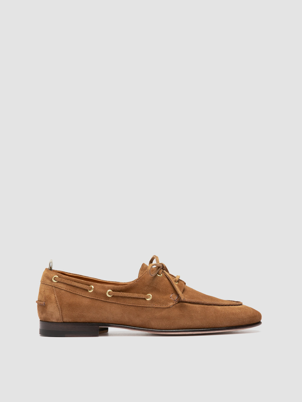 TWIST 001 - Braune Penny-Slipper aus Wildleder - image 1,side view