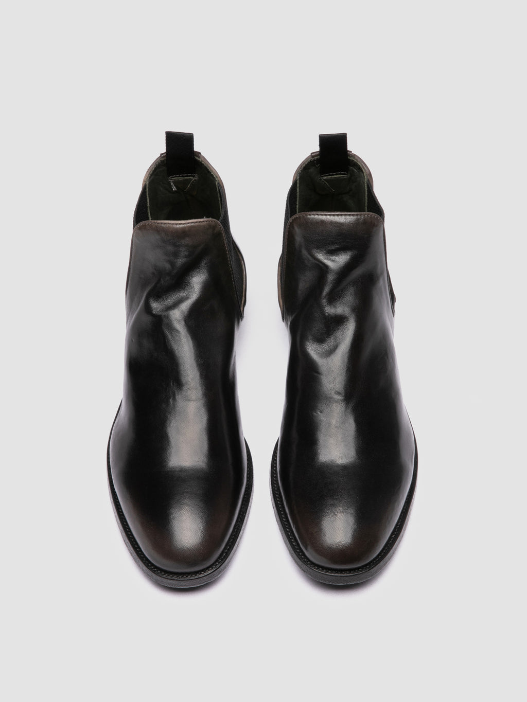VANDERBILT CAOU 002 - Grey Leather Chelsea Boots - image 2,side view