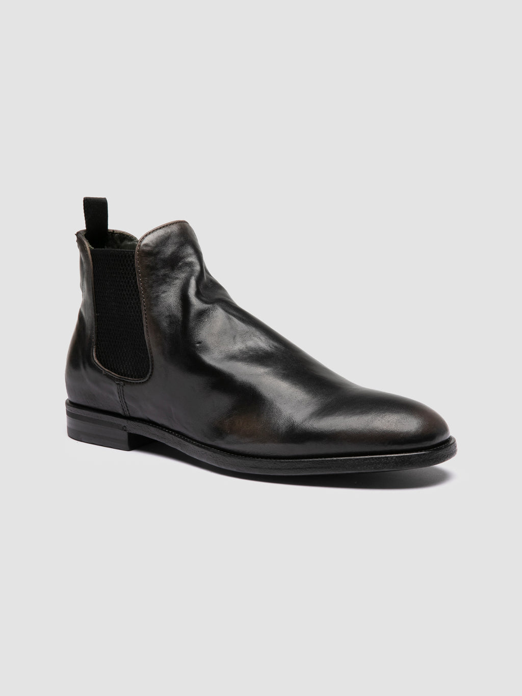 VANDERBILT CAOU 002 - Grey Leather Chelsea Boots - image 3,side view