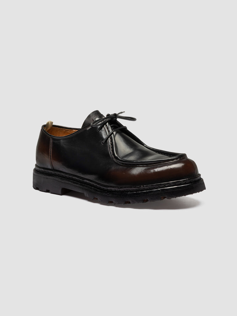 VOLCOV FLEXI 001 - Brown Leather Derby Shoes