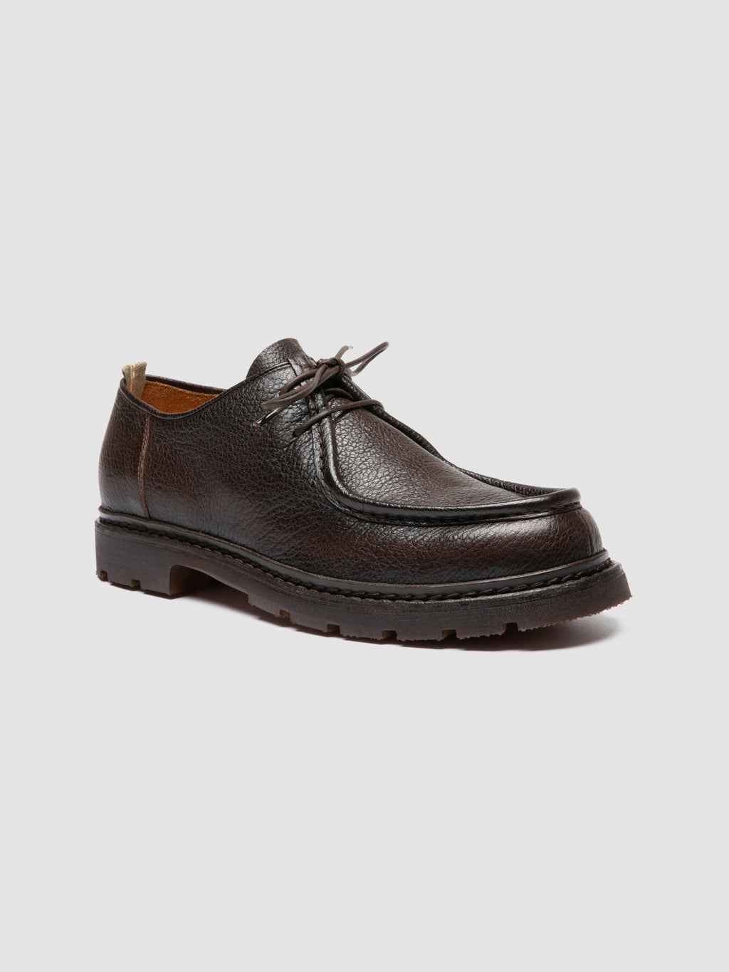 VOLCOV FLEXI 001 - Brown Leather Derby Shoes - image 3,side view