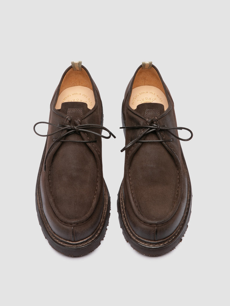 VOLCOV FLEXI 001 - Brown Suede Derby Shoes