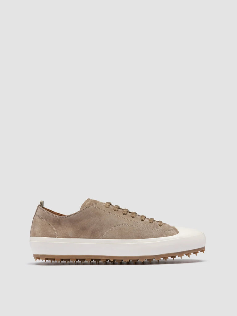 VULCAN 001 - Taupe Suede Low-Top Sneakers