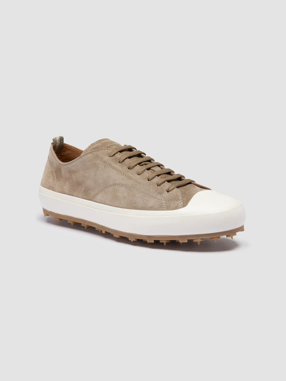 VULCAN 001 - Taupe Suede Low-Top Sneakers - image 3,side view