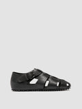 YORGOS 001 - Schwarze Fischer-Sandalen aus Leder - thumb image 1,side view