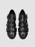 YORGOS 001 - Schwarze Fischer-Sandalen aus Leder - thumb image 2,side view