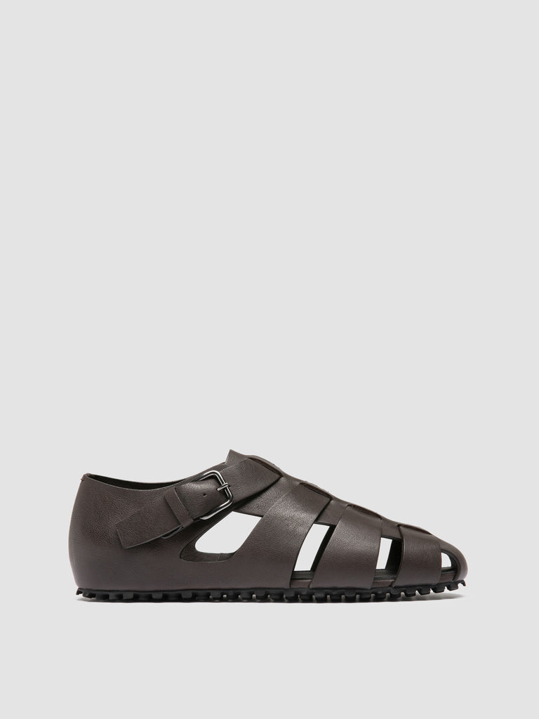 YORGOS 001 - Brown Leather Fisherman Sandals