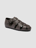 YORGOS 001 - Brown Leather Fisherman Sandals - thumb image 3,side view