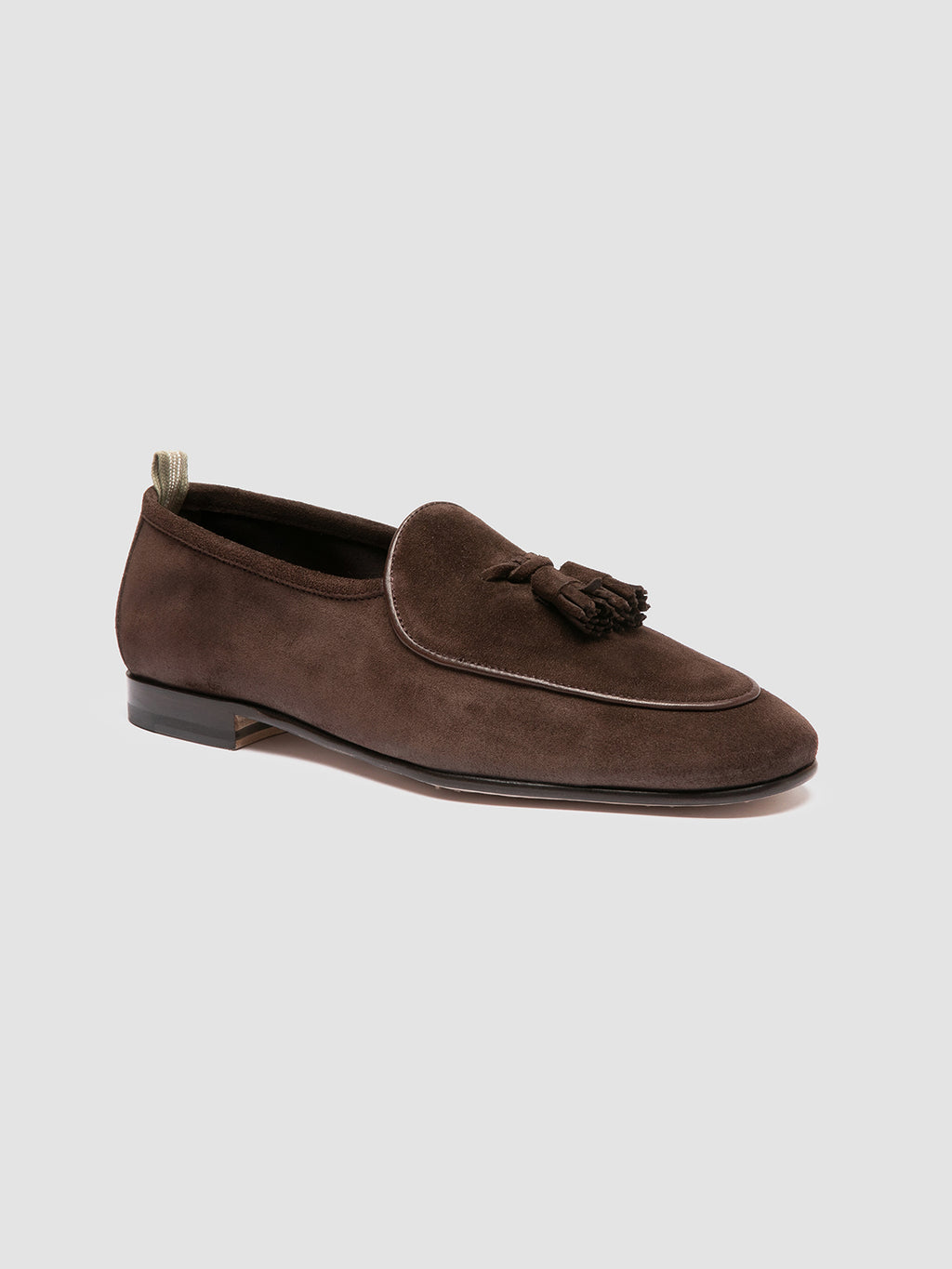 OLIVER 003 - Brown Suede Tassel Loafers - image 3,side view