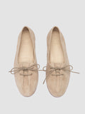 OLIVER 102 - Beige Suede Ballerina Shoes - thumb image 2,side view