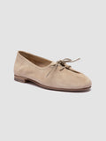 OLIVER 102 - Beige Suede Ballerina Shoes - thumb image 3,side view
