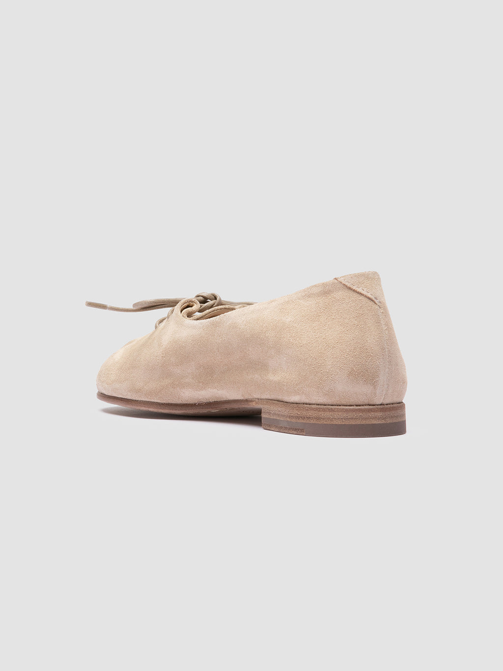 OLIVER 102 - Beige Suede Ballerina Shoes - image 4,side view