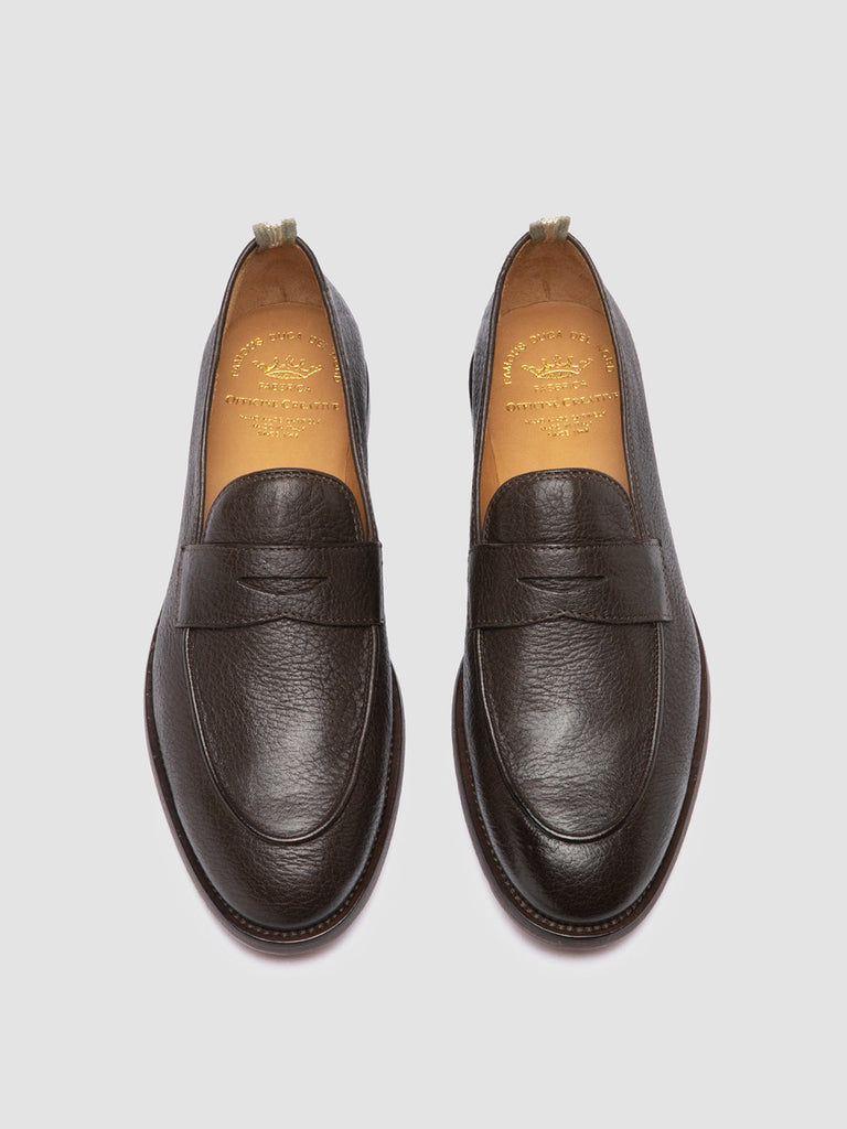 OPERA 001 - Brown Leather Penny Loafers-hover