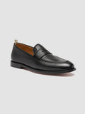 OPERA 001 - Black Leather Penny Loafers - thumb image 3,side view