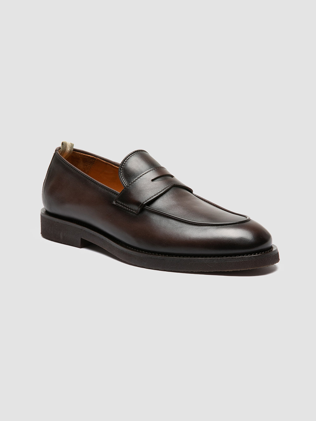 OPERA FLEXI 101 - Brown Leather Penny Loafers - image 3,side view