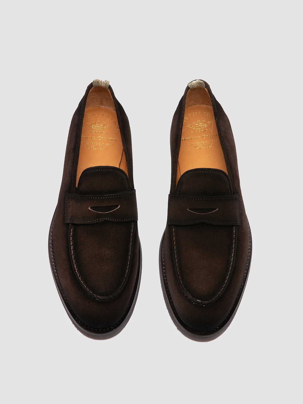 OPERA FLEXI 101 - Braune Penny-Loafers aus Wildleder - image 2,side view