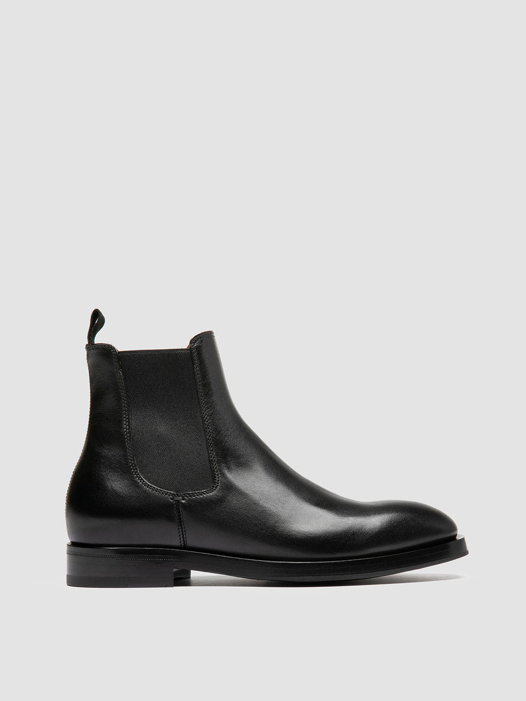 ORTEGA 003 - Black Leather Chelsea Boots - image 1,side view