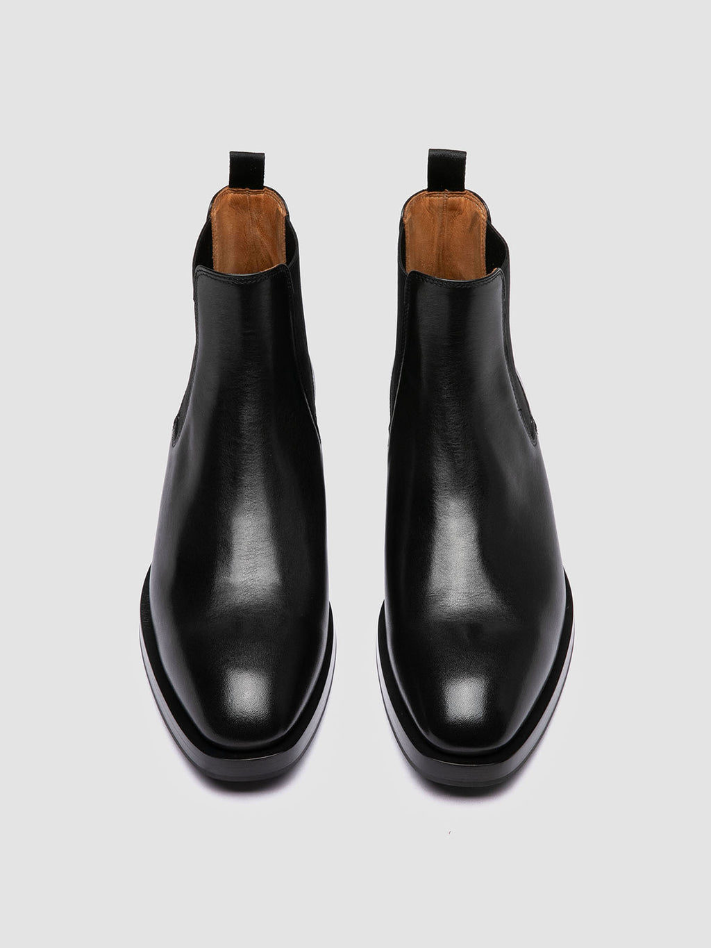ORTEGA 003 - Black Leather Chelsea Boots - image 2,side view