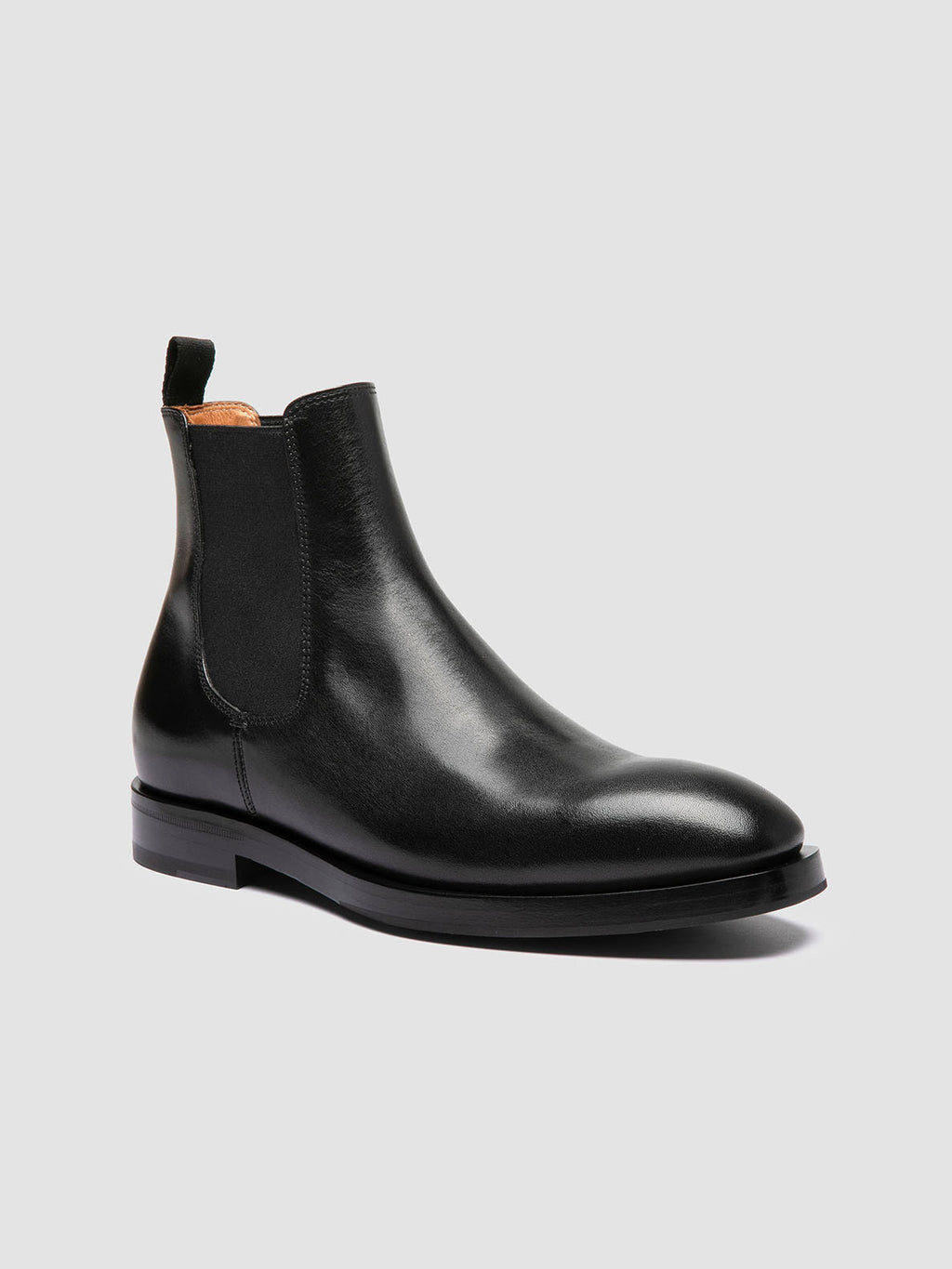 ORTEGA 003 - Black Leather Chelsea Boots - image 3,side view