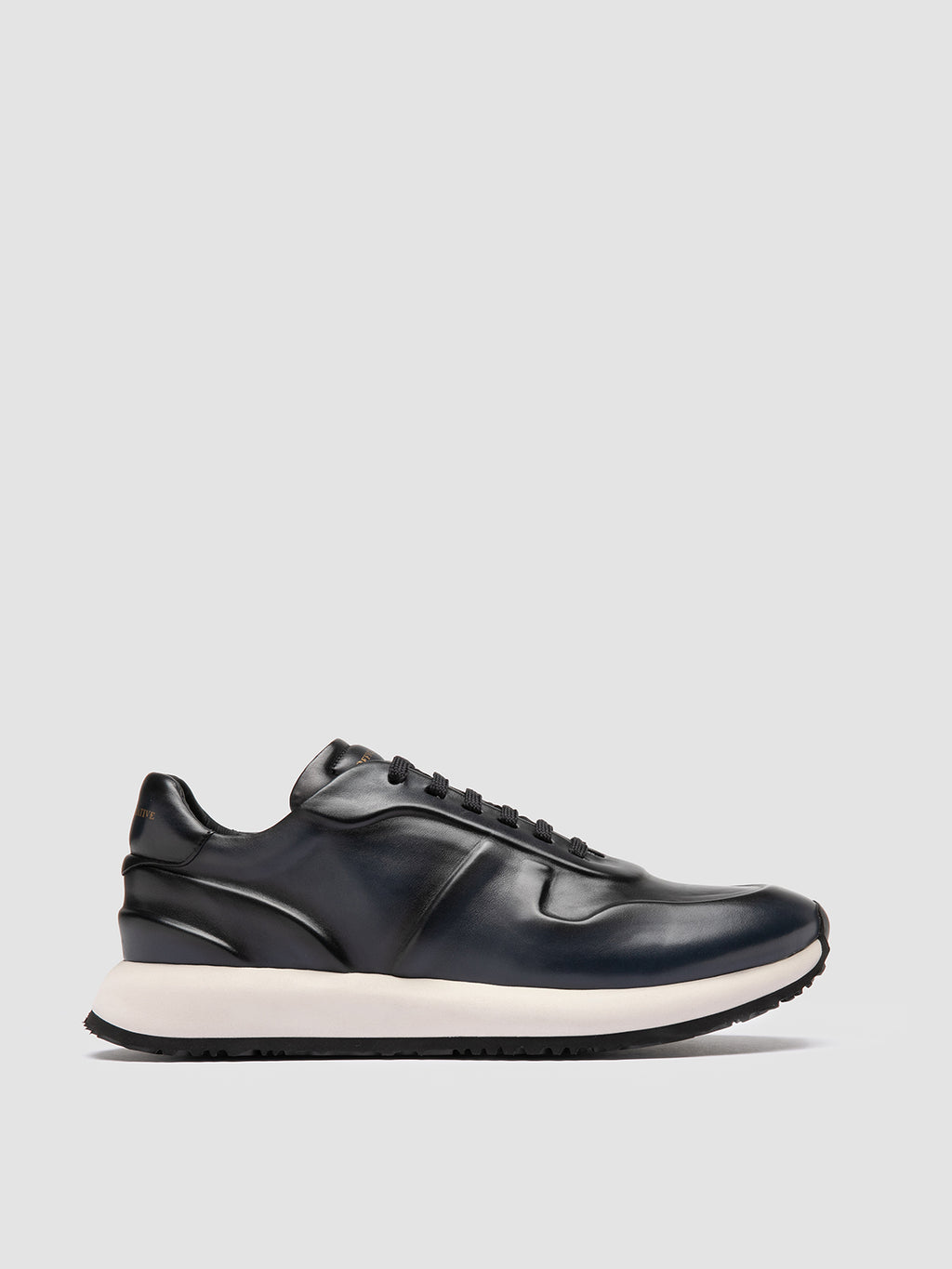 PERSPECTIVE 001 - Blue Leather Sneakers - image 1,side view