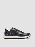 PERSPECTIVE 001 - Blue Leather Sneakers - thumb image 1,side view