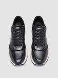 PERSPECTIVE 001 - Blue Leather Sneakers - thumb image 2,side view