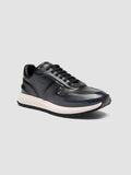 PERSPECTIVE 001 - Blue Leather Sneakers - thumb image 3,side view