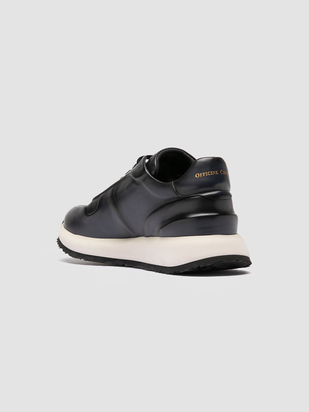 PERSPECTIVE 001 - Blue Leather Sneakers - image 4,side view