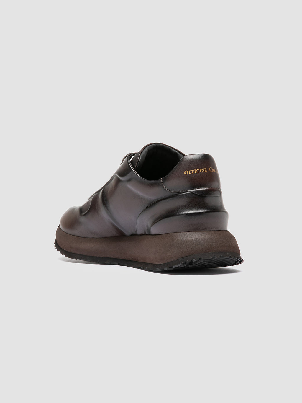 PERSPECTIVE 001 - Brown Leather Sneakers - image 4,side view