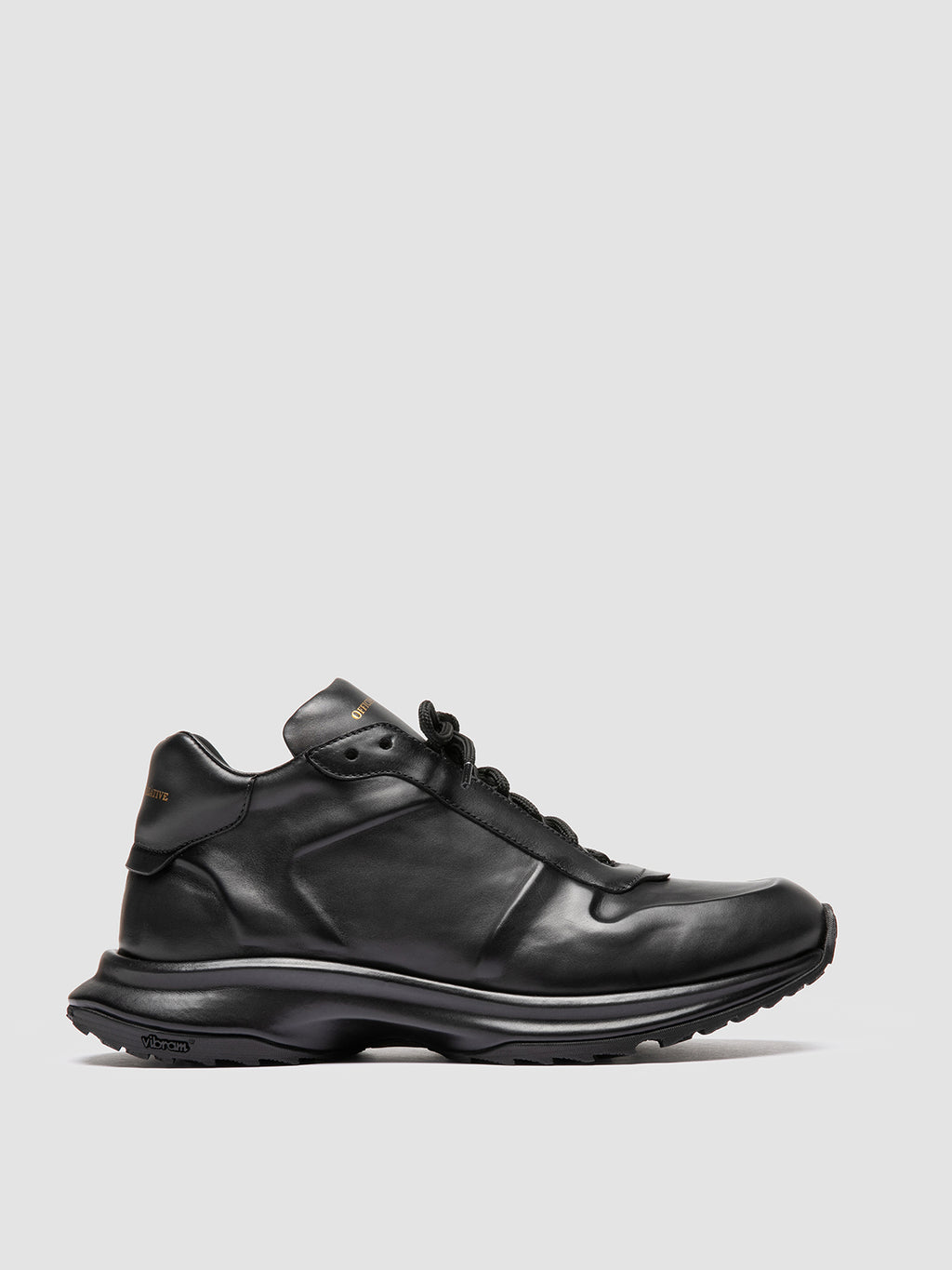 PHASE 001 - Graue Low-Top-Sneaker aus Leder - image 1,side view