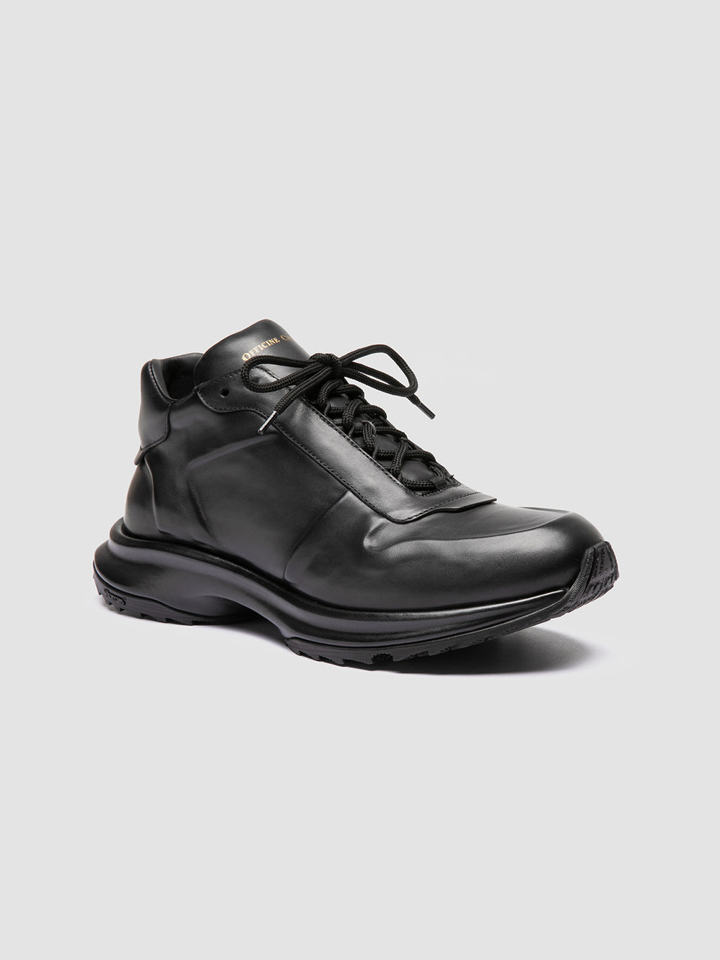PHASE 001 - Graue Low-Top-Sneaker aus Leder - image 3,side view