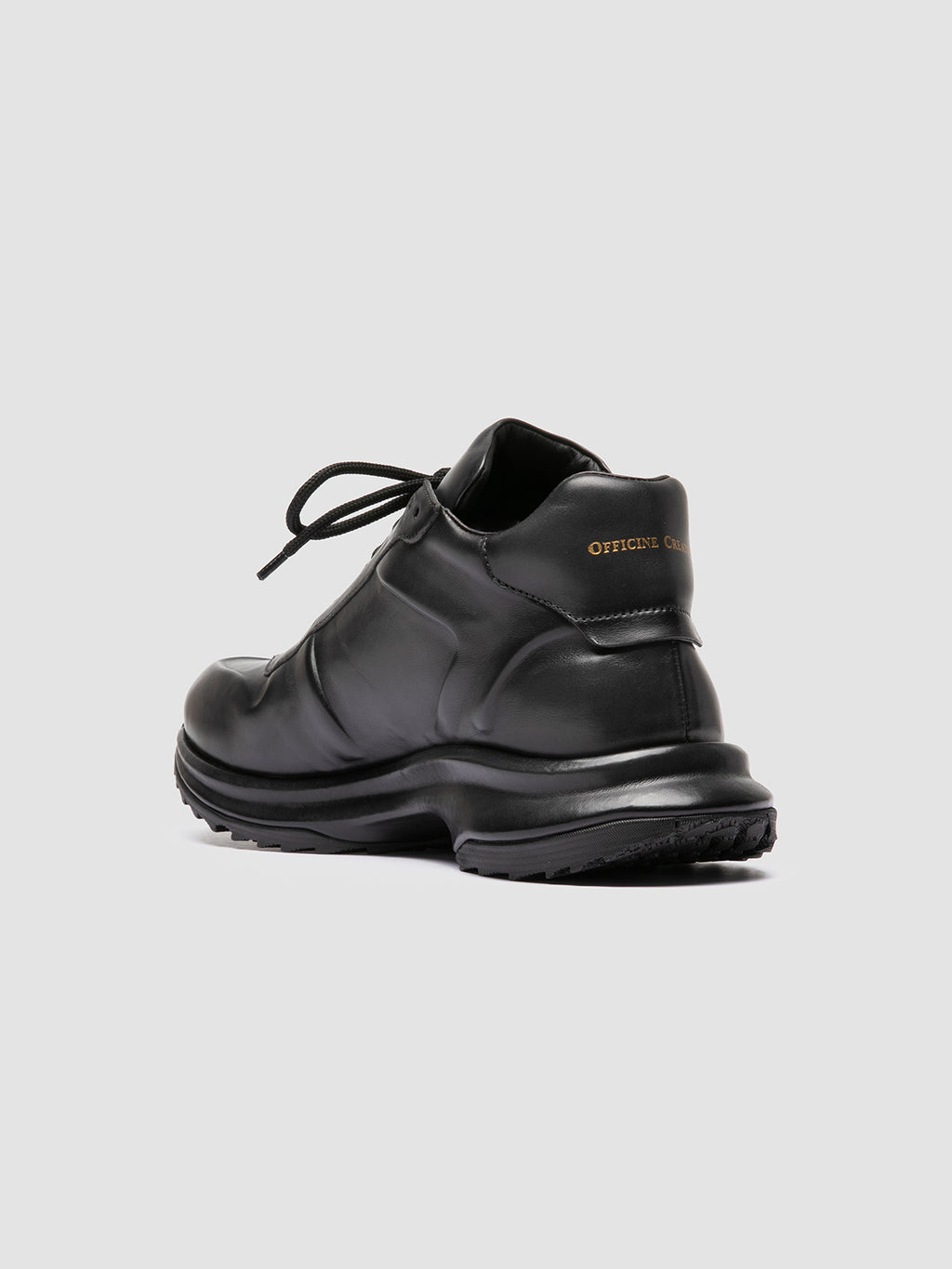 PHASE 001 - Graue Low-Top-Sneaker aus Leder - image 4,side view
