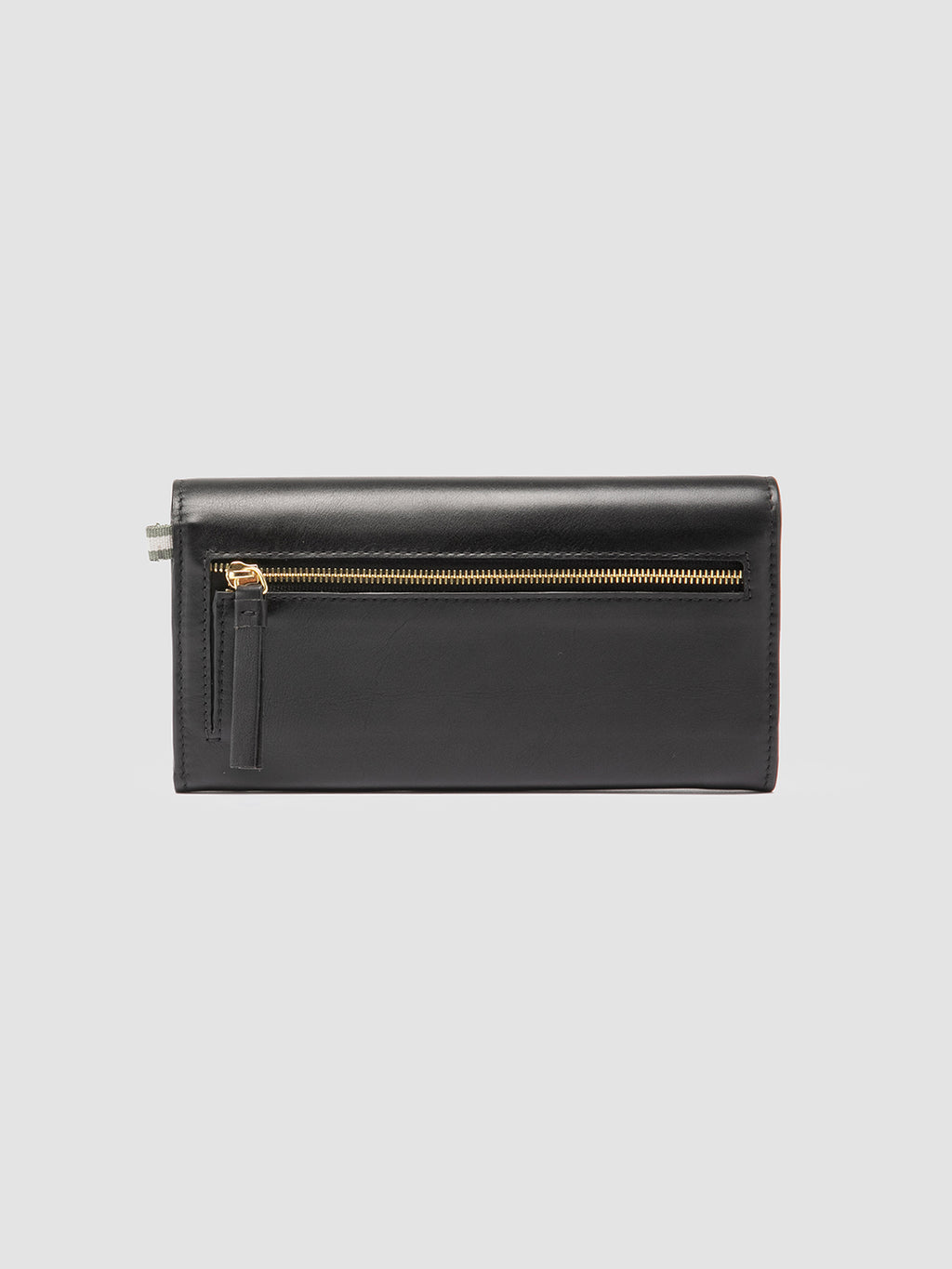 POCHE 09 - Schwarze Brieftasche aus Nappaleder - image 2,side view