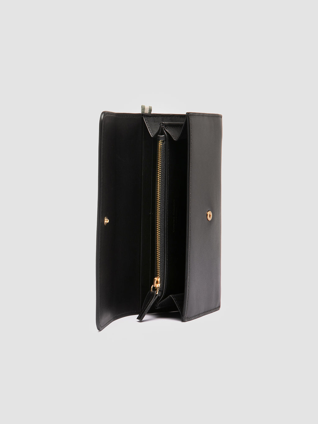 POCHE 09 - Schwarze Brieftasche aus Nappaleder - image 4,side view