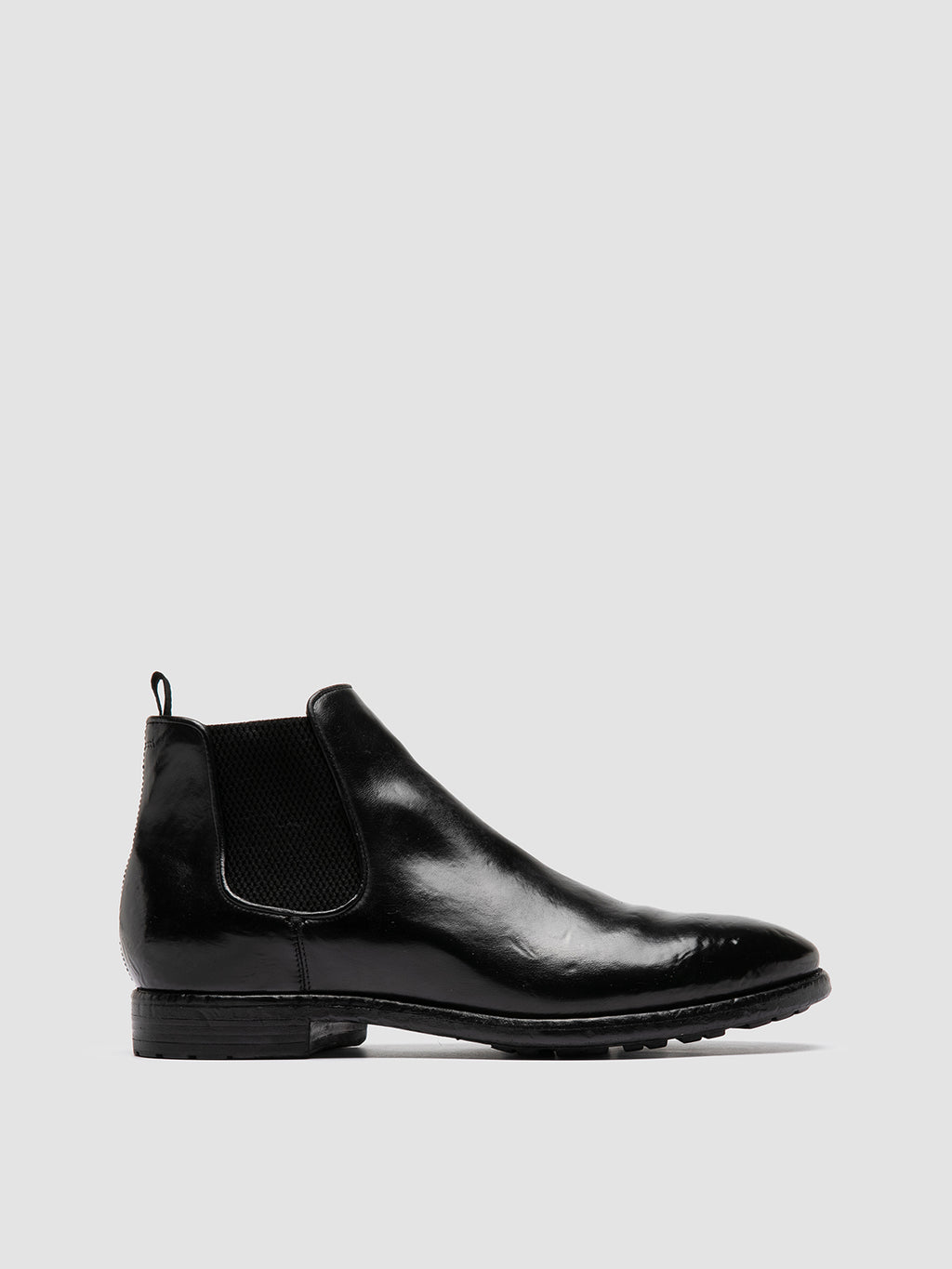 PRINCE 617 - Black Leather Chealsea Boots - image 1,side view