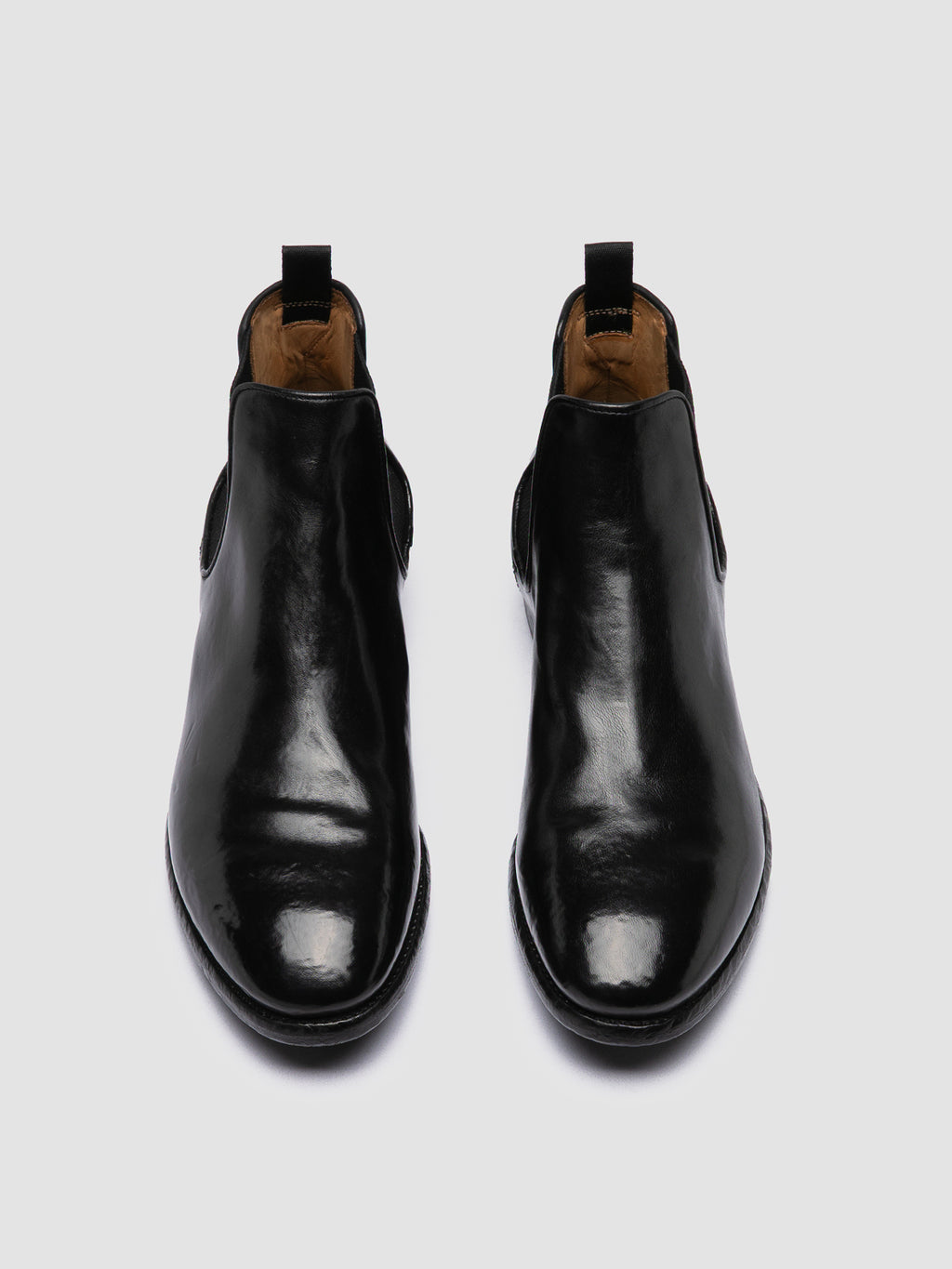 PRINCE 617 - Black Leather Chealsea Boots - image 2,side view