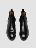 PRINCE 617 - Black Leather Chealsea Boots - thumb image 2,side view