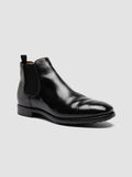 PRINCE 617 - Black Leather Chealsea Boots - thumb image 3,side view