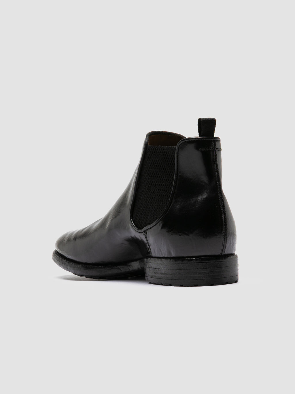 PRINCE 617 - Black Leather Chealsea Boots - image 4,side view