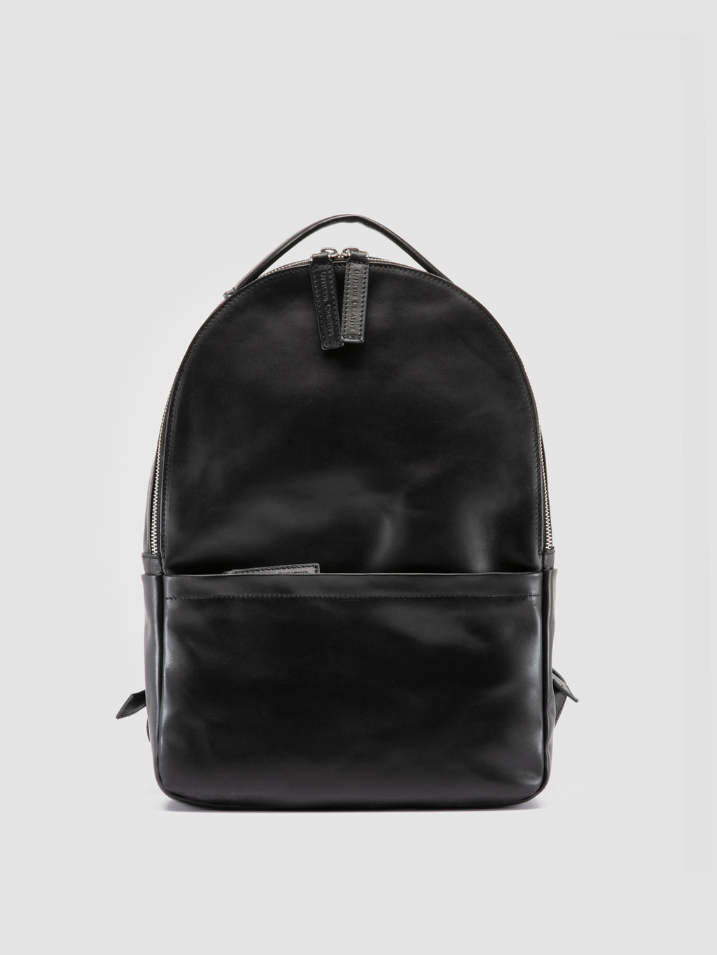 QUENTIN 020 - schwarzer Lederrucksack - image 1,side view